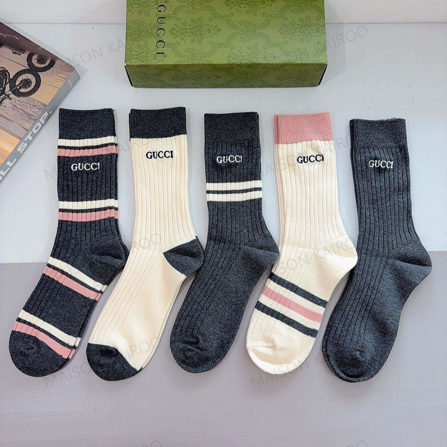 Gucci Socks 5-Pack - KAIROO