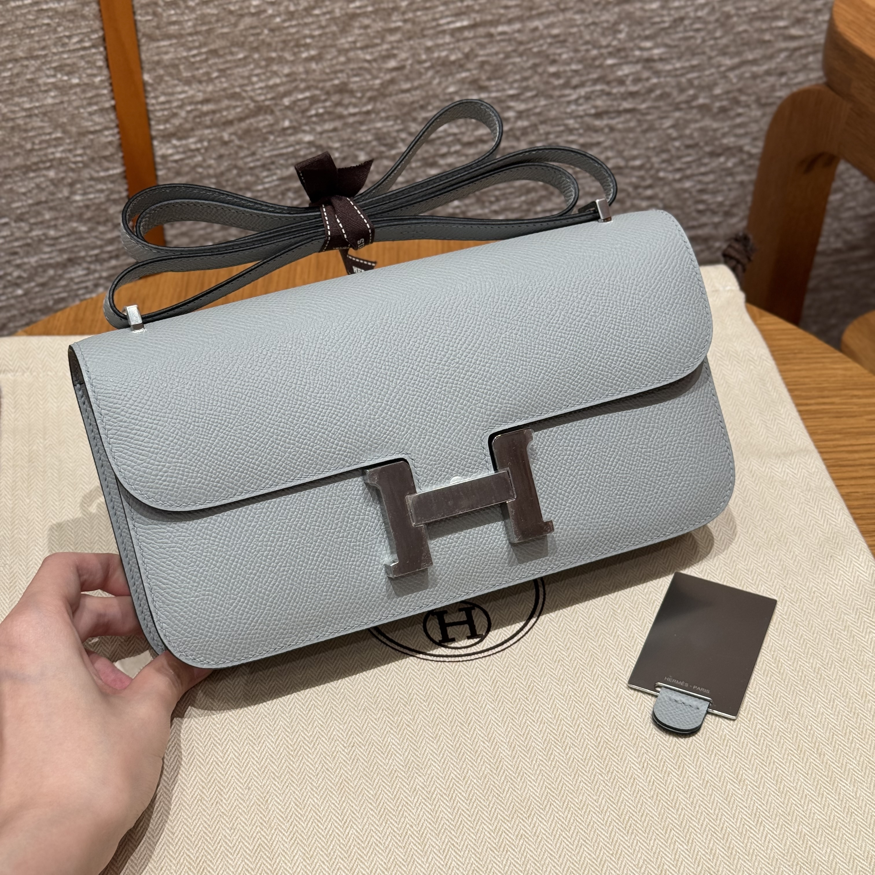 Hermes Blue Glacier Epsom Constance Elan