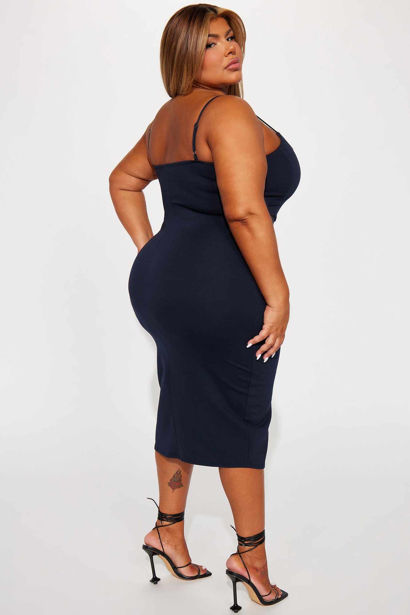 Kassie Midi Dress - Navy