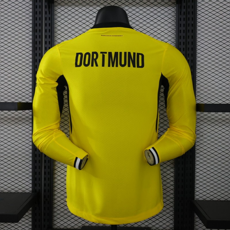 Player Version 26/27 Borussia Dortmund Yellow Home Long Sleeve Jersey S-2XL - musan