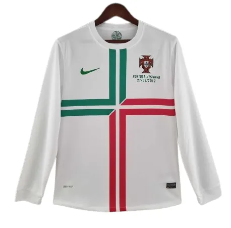2012 Portugal Retro Jersey Away Long Sleeve
