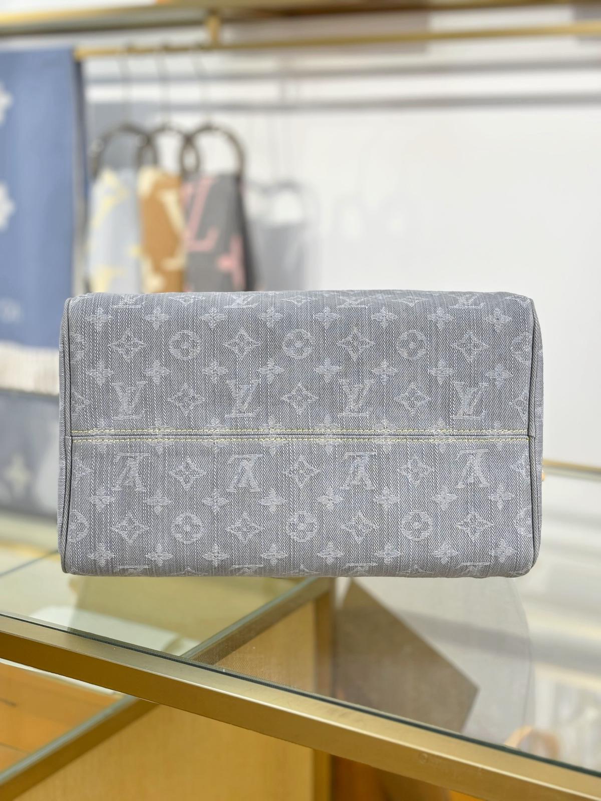 Louis Vuitton LV denim soft speedy 30 monogram bags