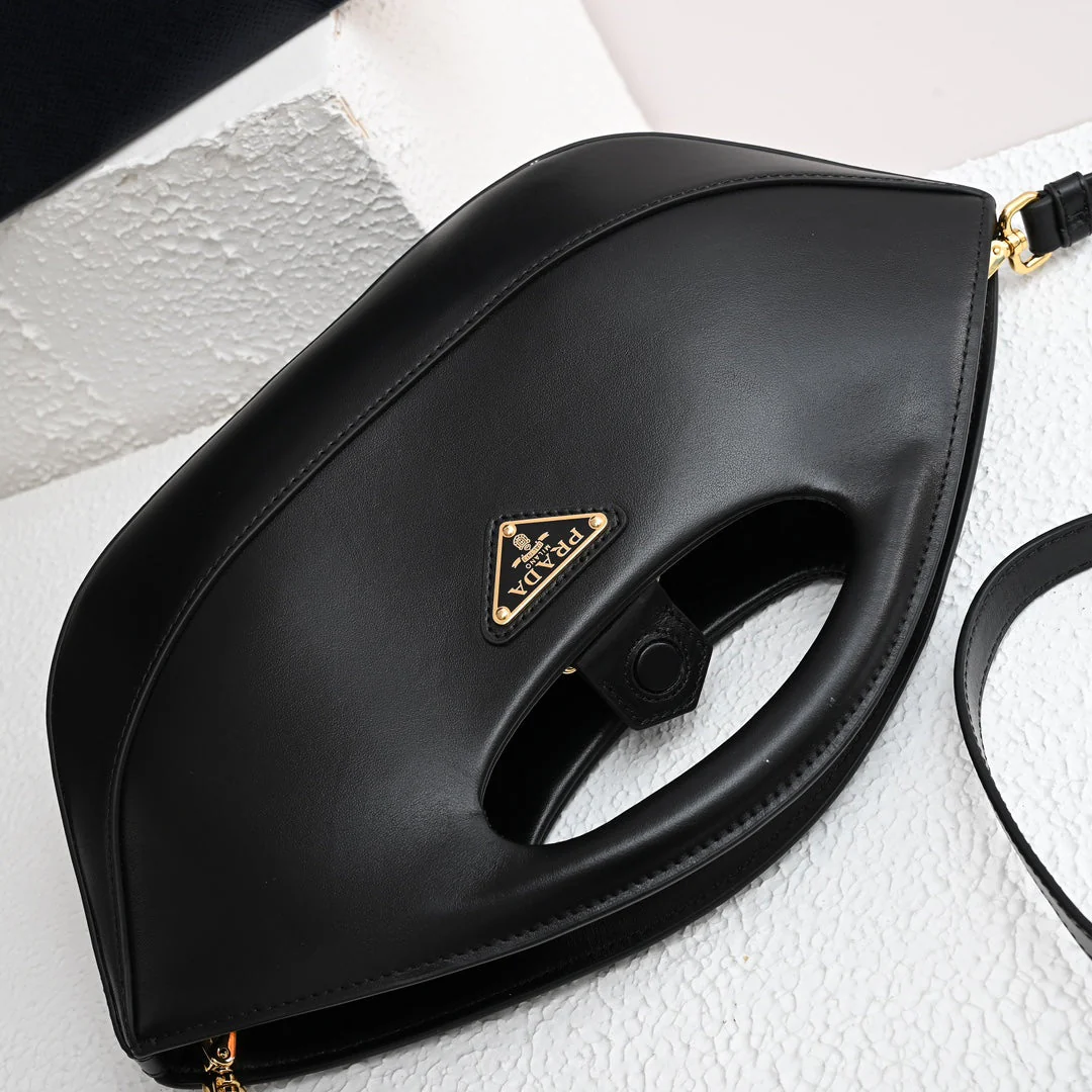 Prada DUMPLING BAG 30 IN BLACK CALFSKIN