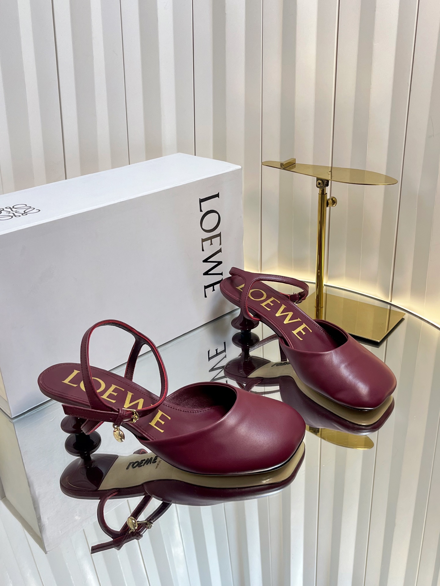 Loewe Toy Flat Slingback Pump in Nappa leather