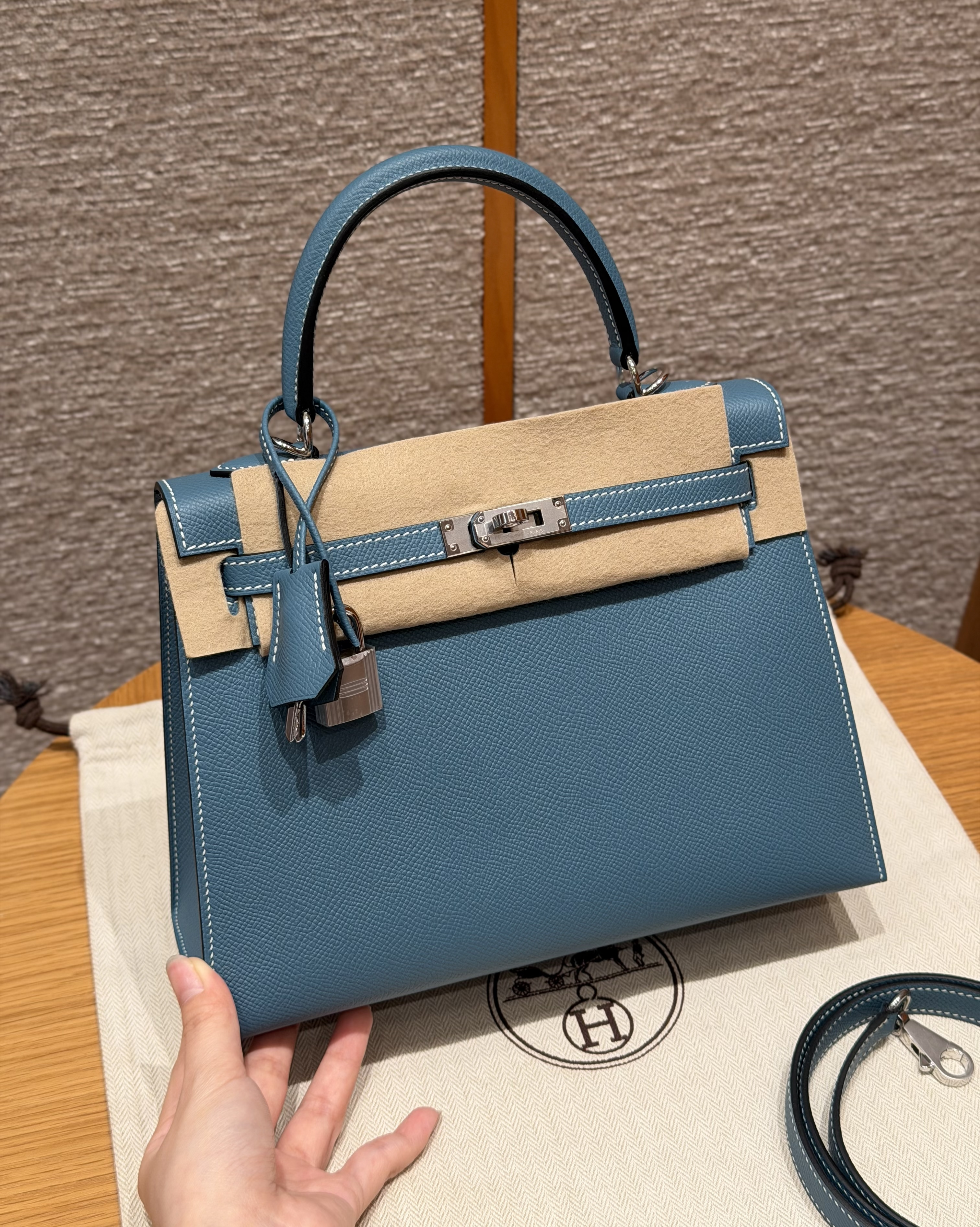 Hermes Blue Jean Epsom Kelly 25