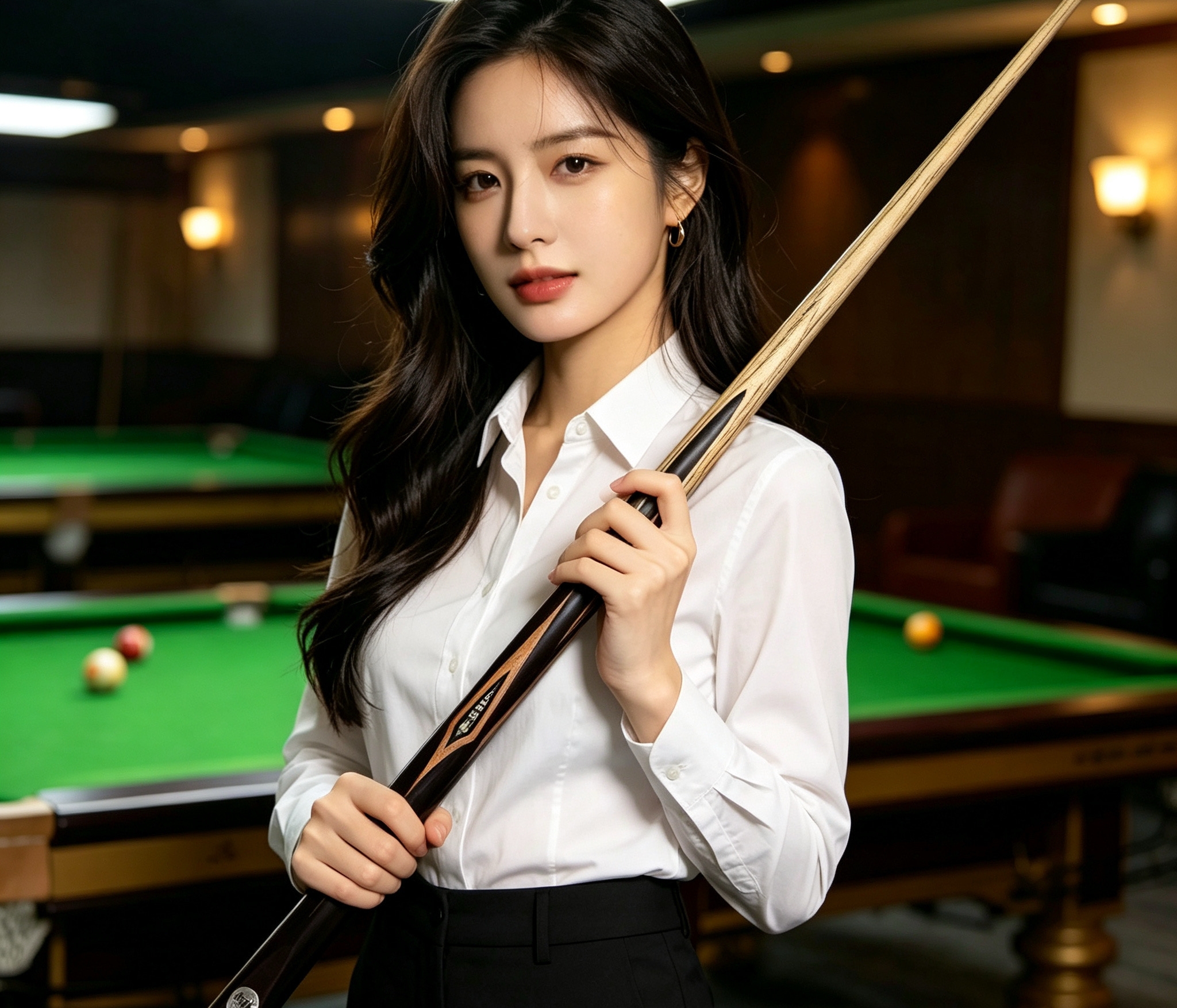 Jianyu Professional Snooker Cue 3/4 Jointed – Handcrafted Ash Shaft & Ebony Butt with Inlay | Complete Cue Set with Extension & Case