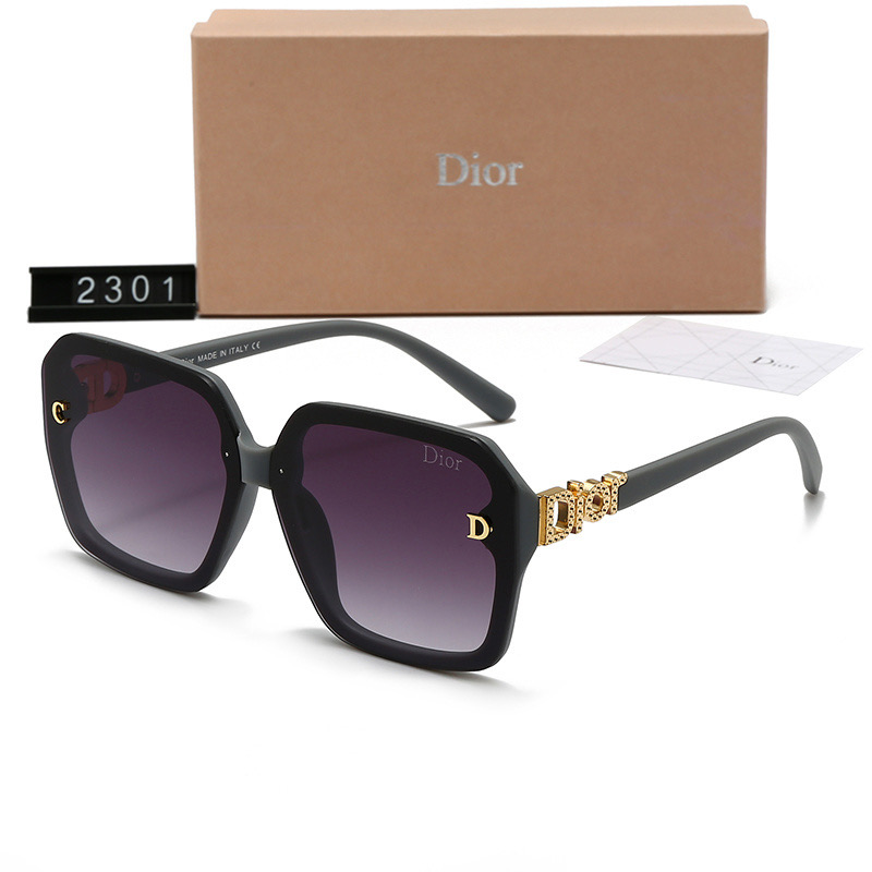 Dior Square-frame Metal Logo Sunglasses Top quality - KAIROO