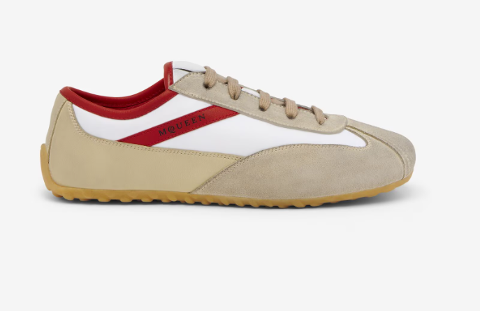 Alexander McQueen Boxe Unisex Sneaker in White/Red