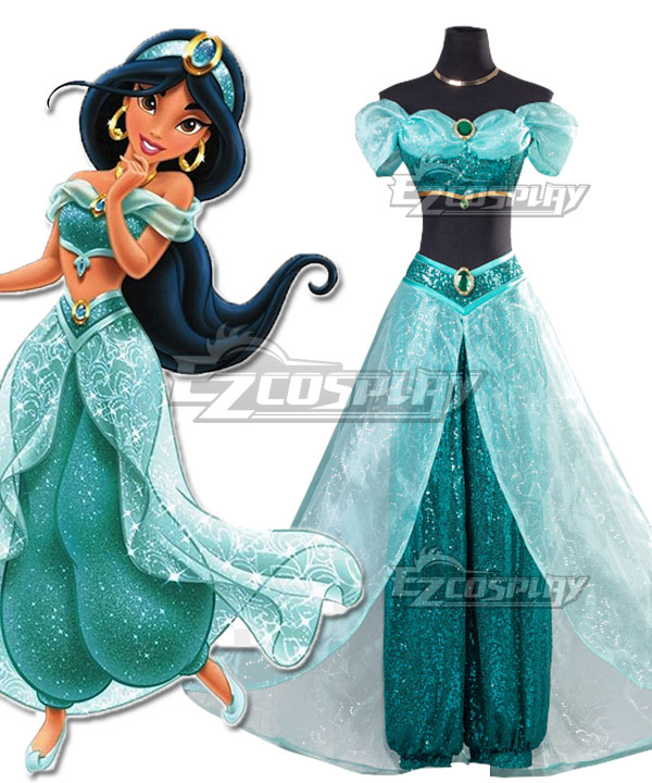 Aladdin Princess Jasmine Dress Cosplay Costume - New Edition