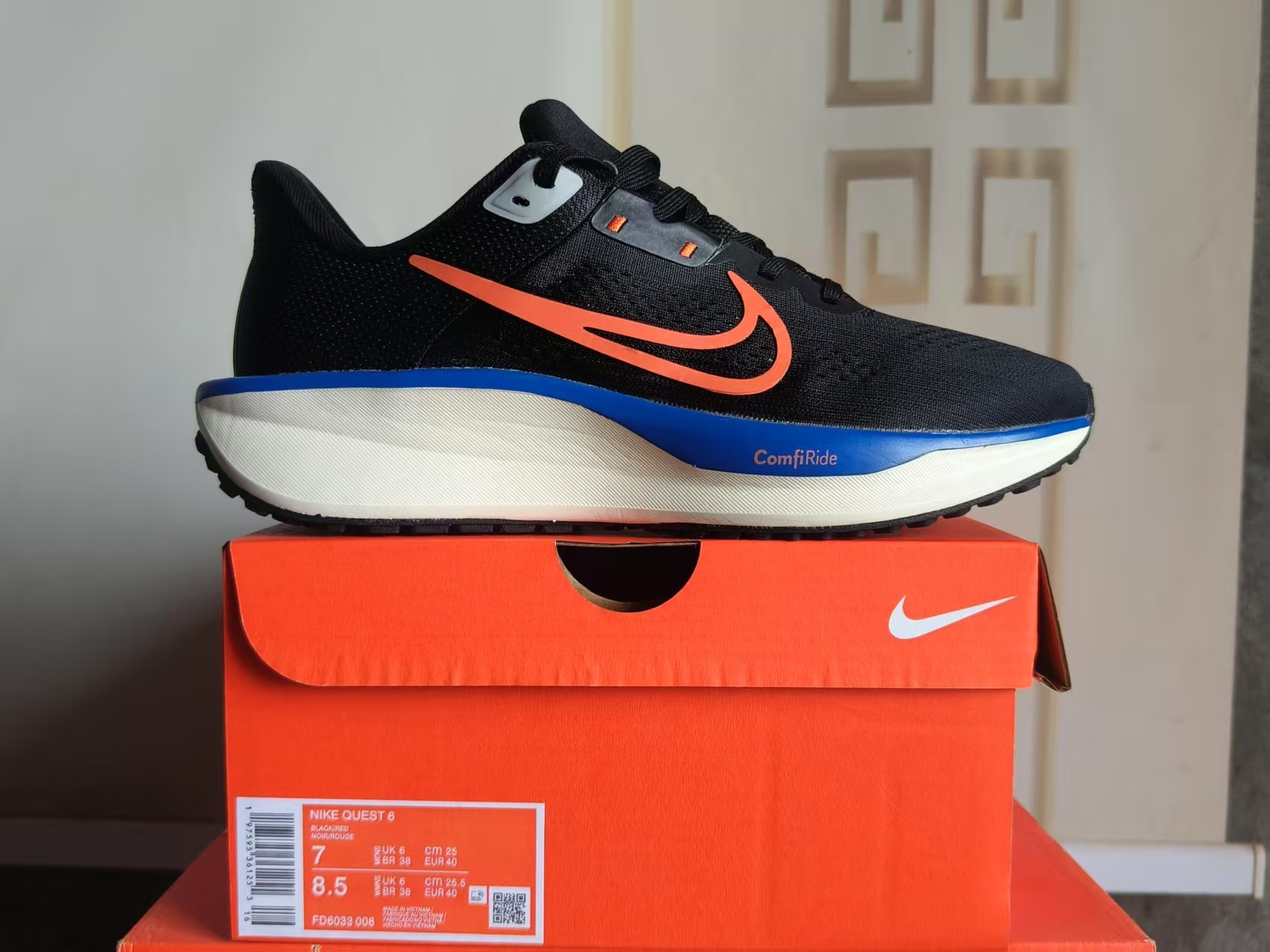 FD6033-008 US Men's Sizes6 to 11 in half sizes Black Red Gen6 Shoes tianlong