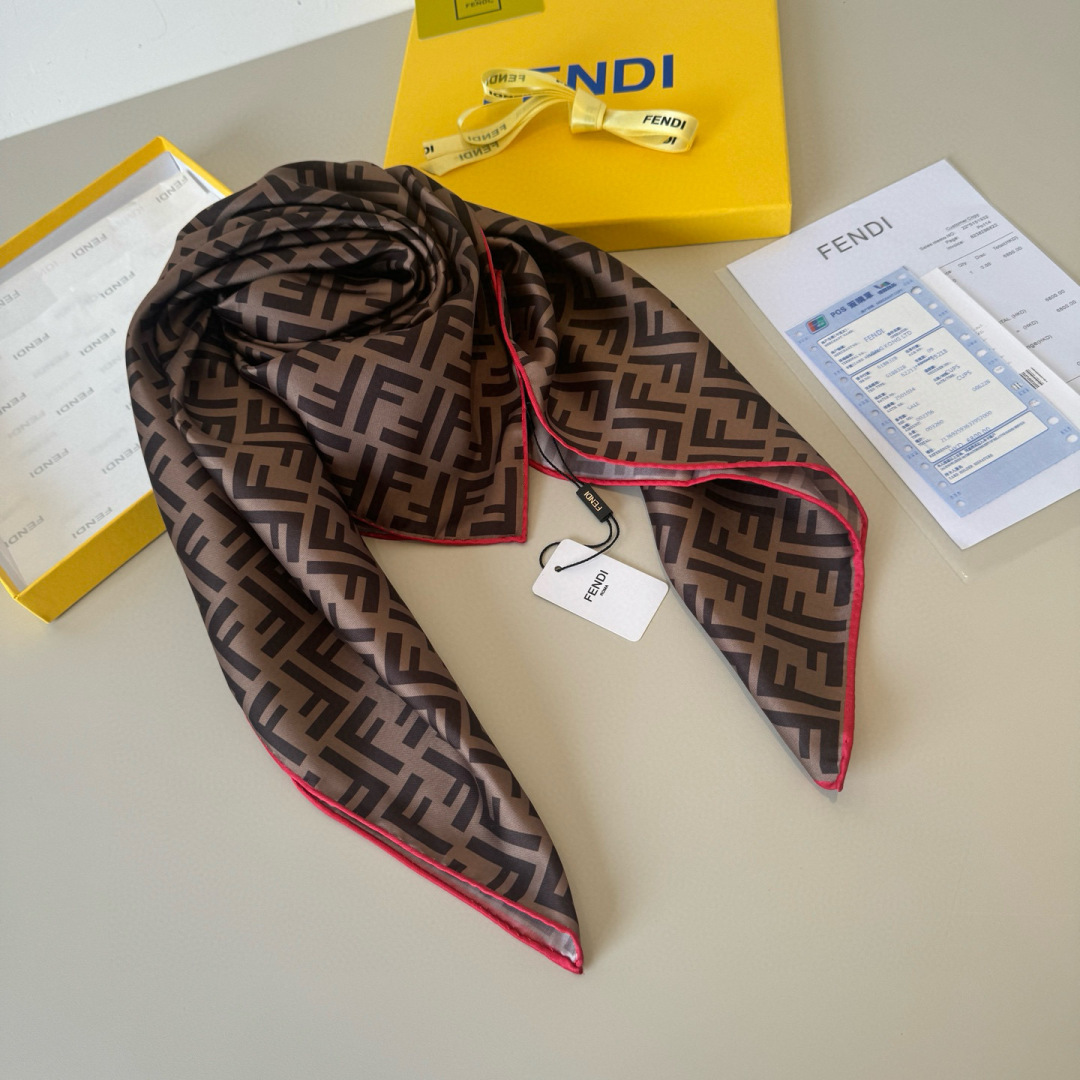 Fendi FF Silk square scarf 90