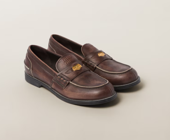 Miu Miu Leather Mocassins