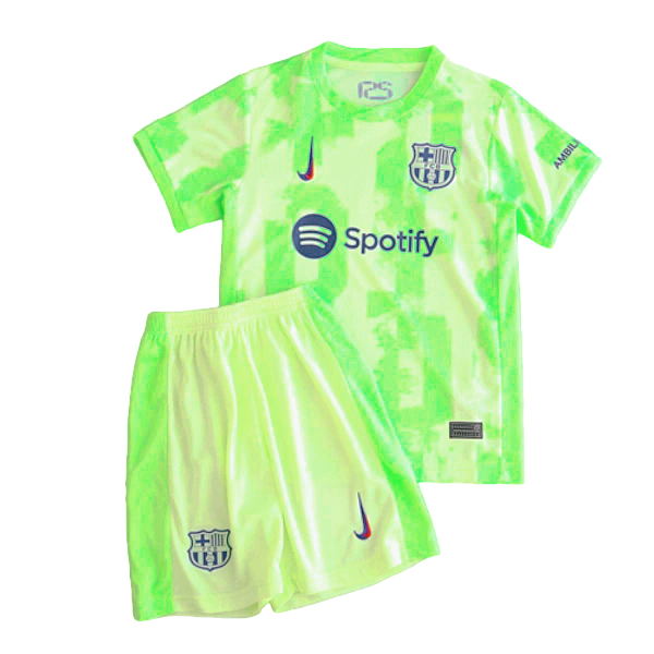 2024-25 Kids Barcelona Third Kit(Jersey+Short) Without Spofity Text