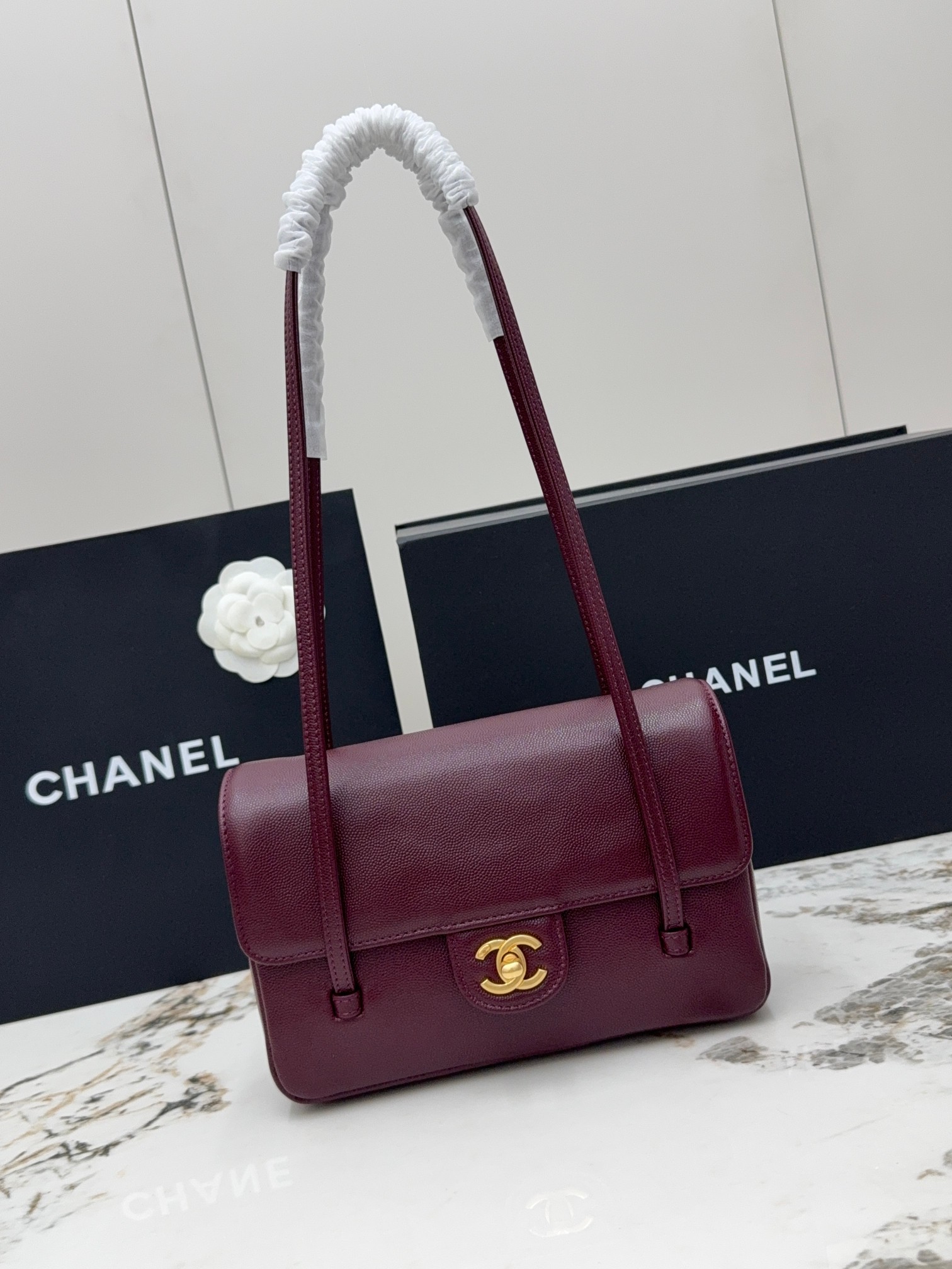 Chanel Spring Summer 2026 Small Flap Bag in Burgundy