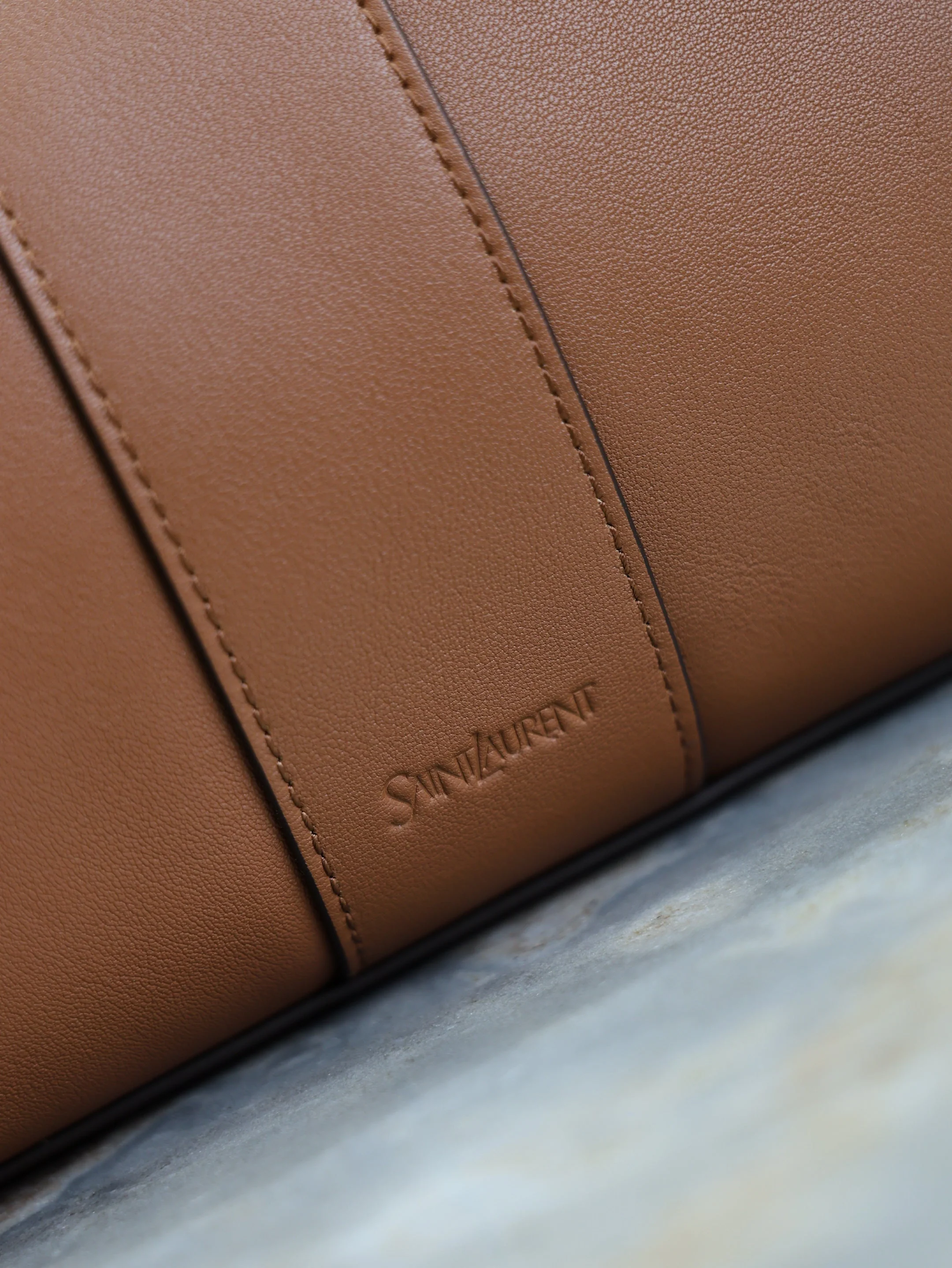 Saint Laurent YSL  Tote Bag Brown Cowhide