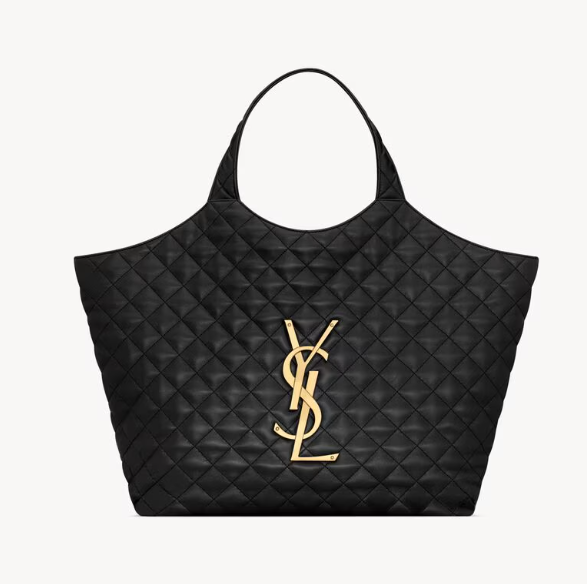 Saint Laurent Black Quilted Nappa Maxi Icare Shopping Bag 698651