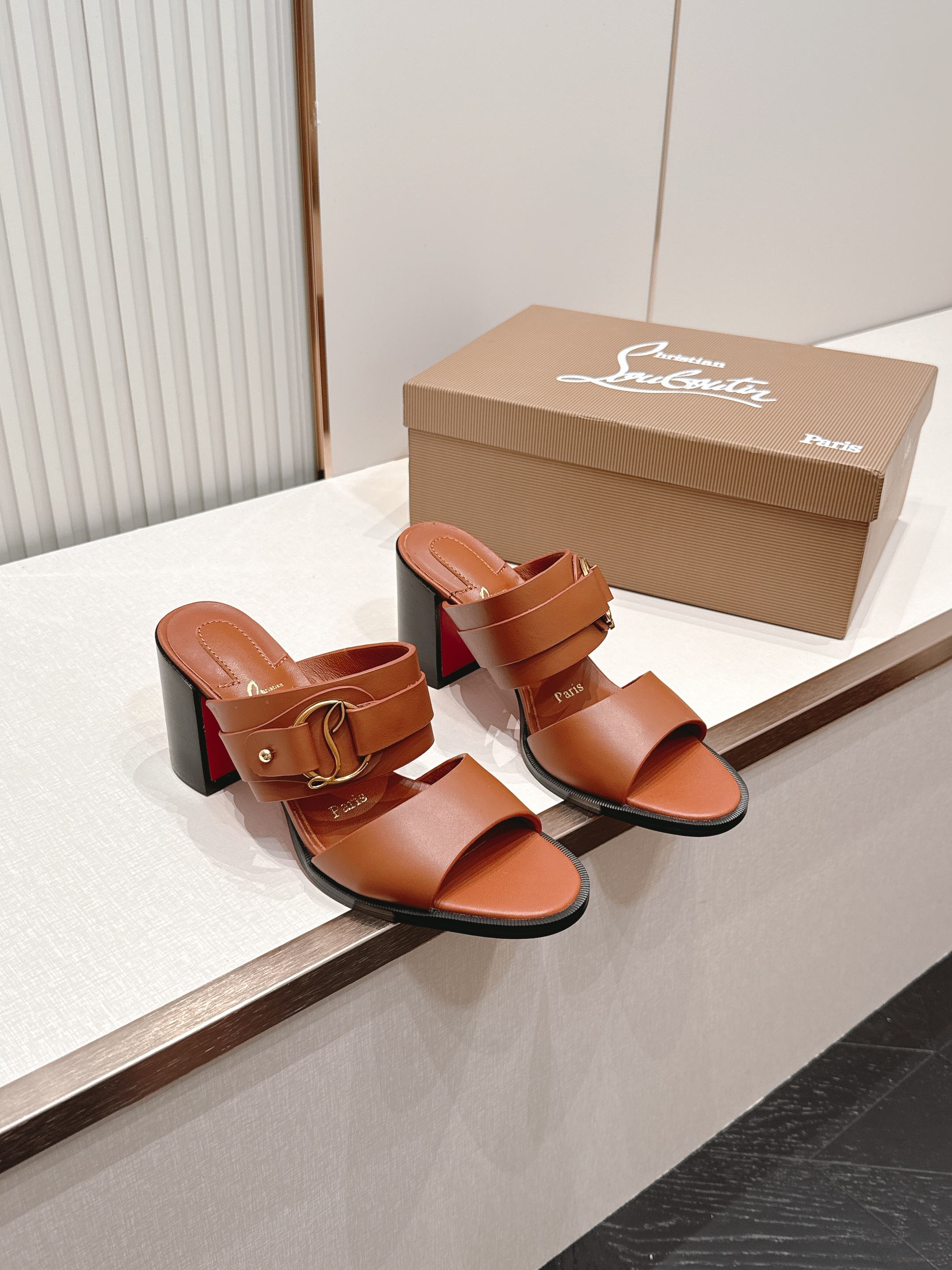 Christian Louboutin Leather Mules