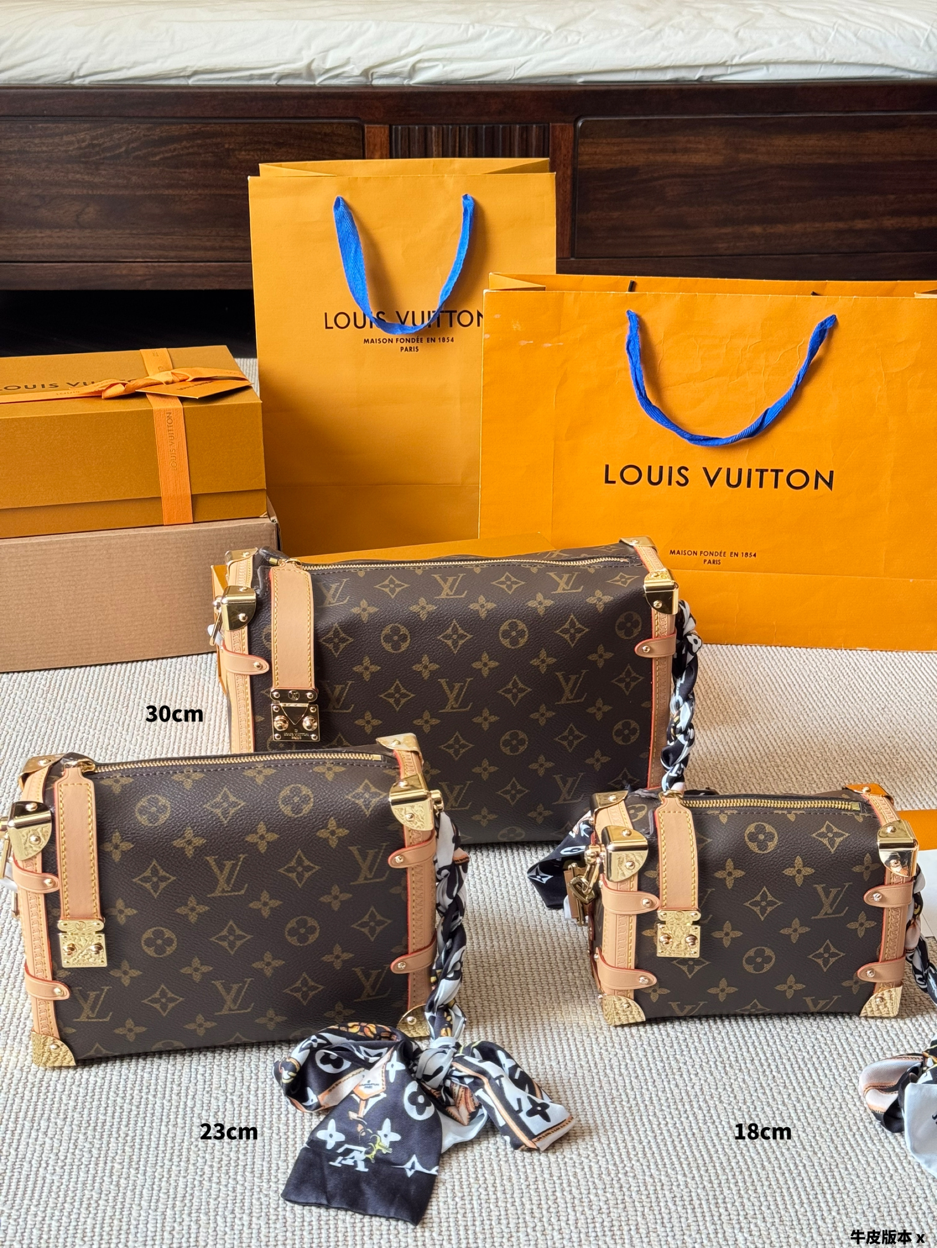 Louis Vuitton LV Side Trunk Pico/PM/MM/GM Monogram Canvas Leather S-Lock Soft Crossbody Bag - KAIROO