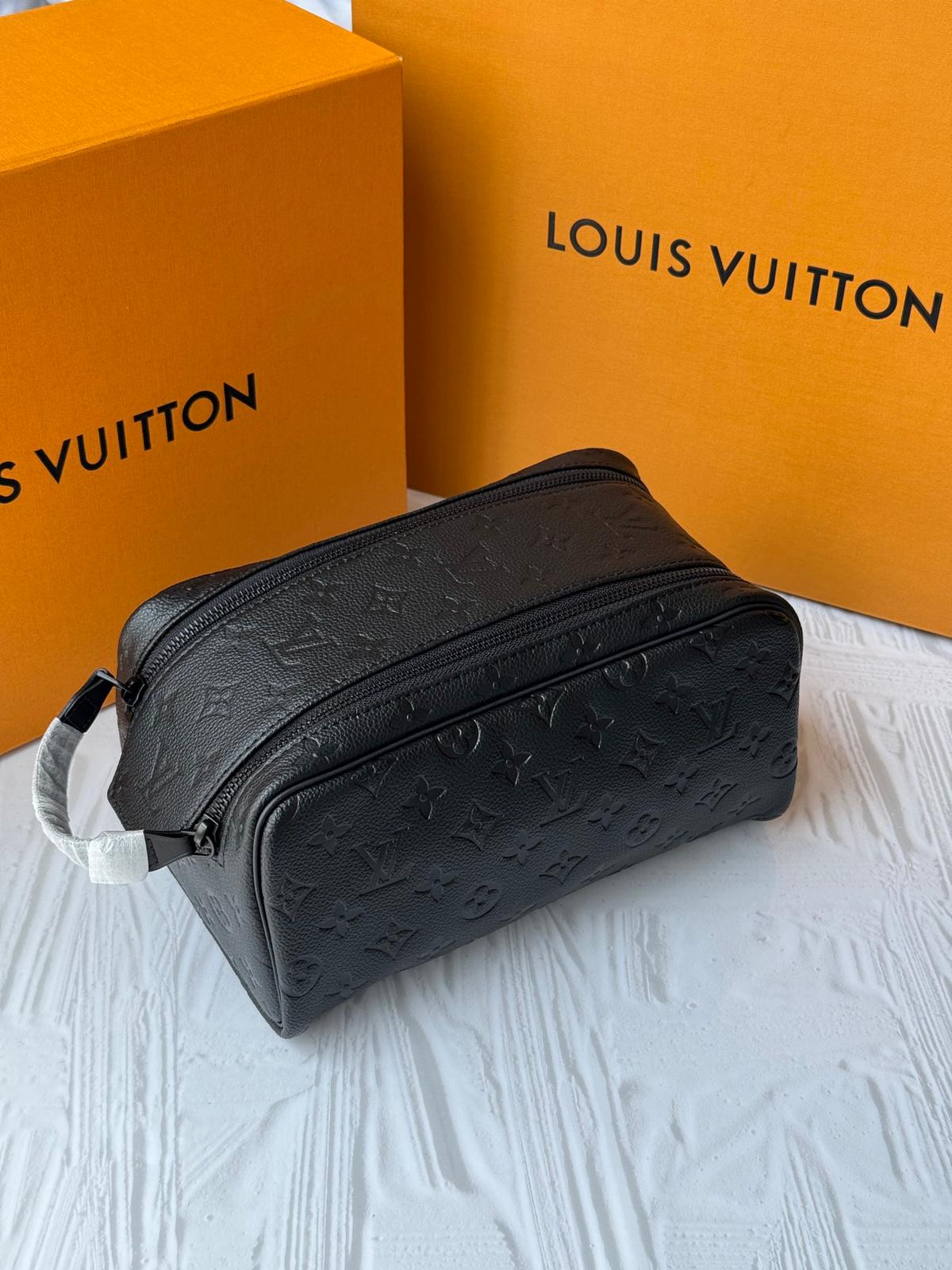 Louis Vuitton lv black toiletry bag