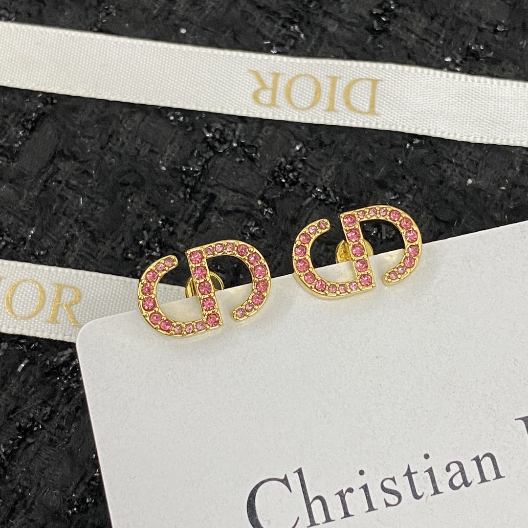 Dior Pink Zircon CD Studs