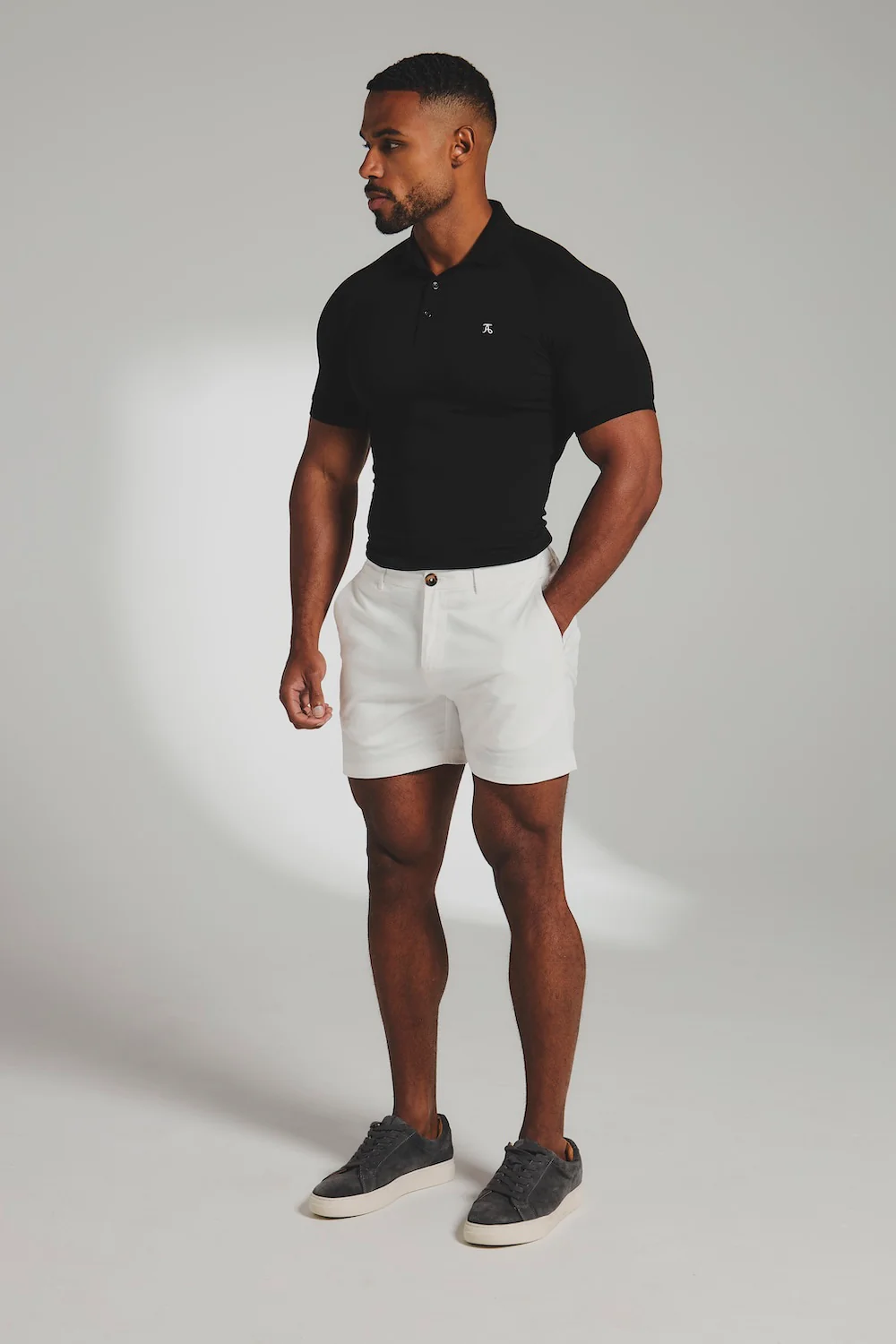 (Pre-order)Athletic Fit Polo Shirt in Black