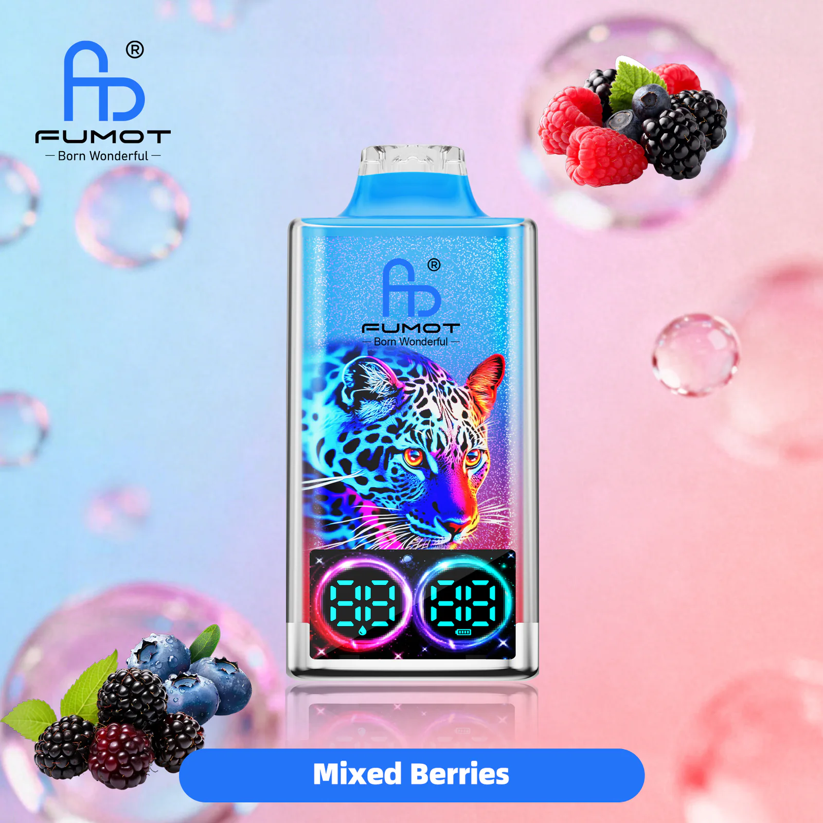 FUMOT Leopard 40K Disposable Vape – Mixed Berries - Vaba Vape-Shop