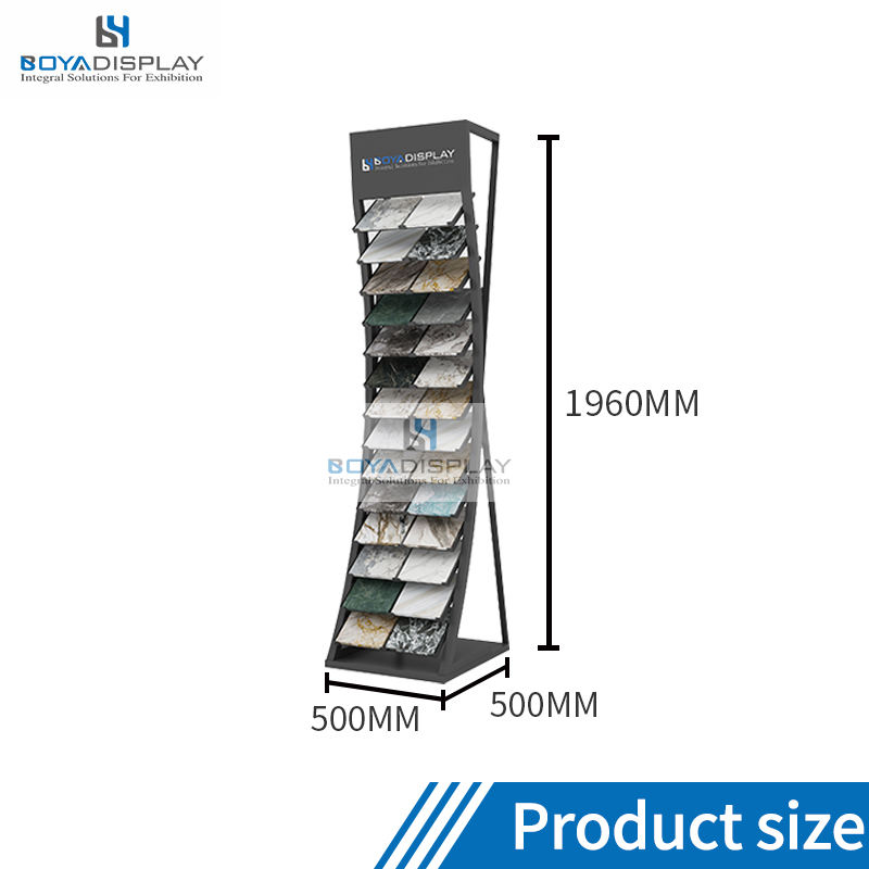 Boya Manufacturer High Quality 2.0mm Thickness Ceramic Tile Quartz Stone Sample Countertops Display Racks Advertising Custom