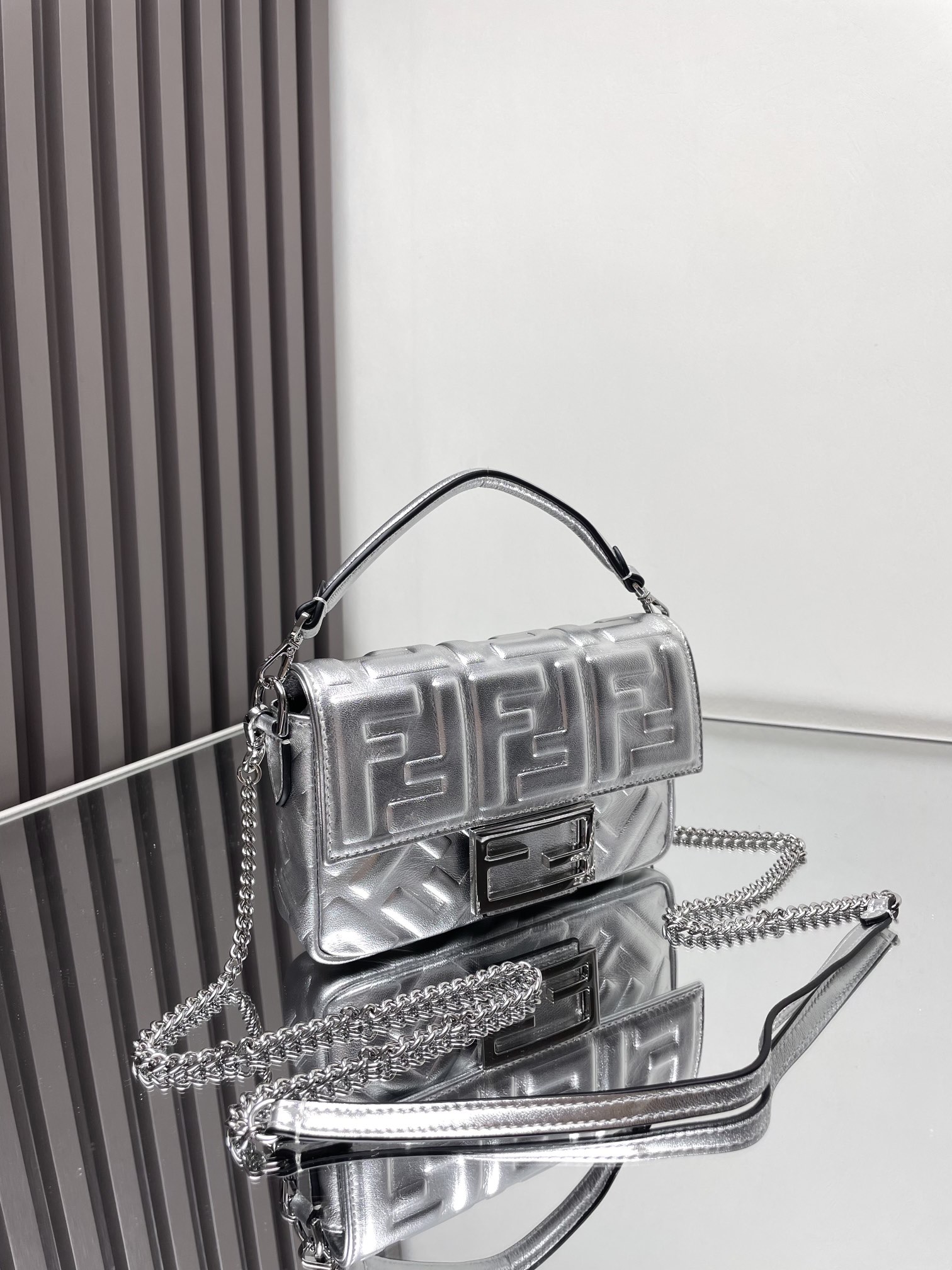 Fendi Chain Mini Bag-Silver