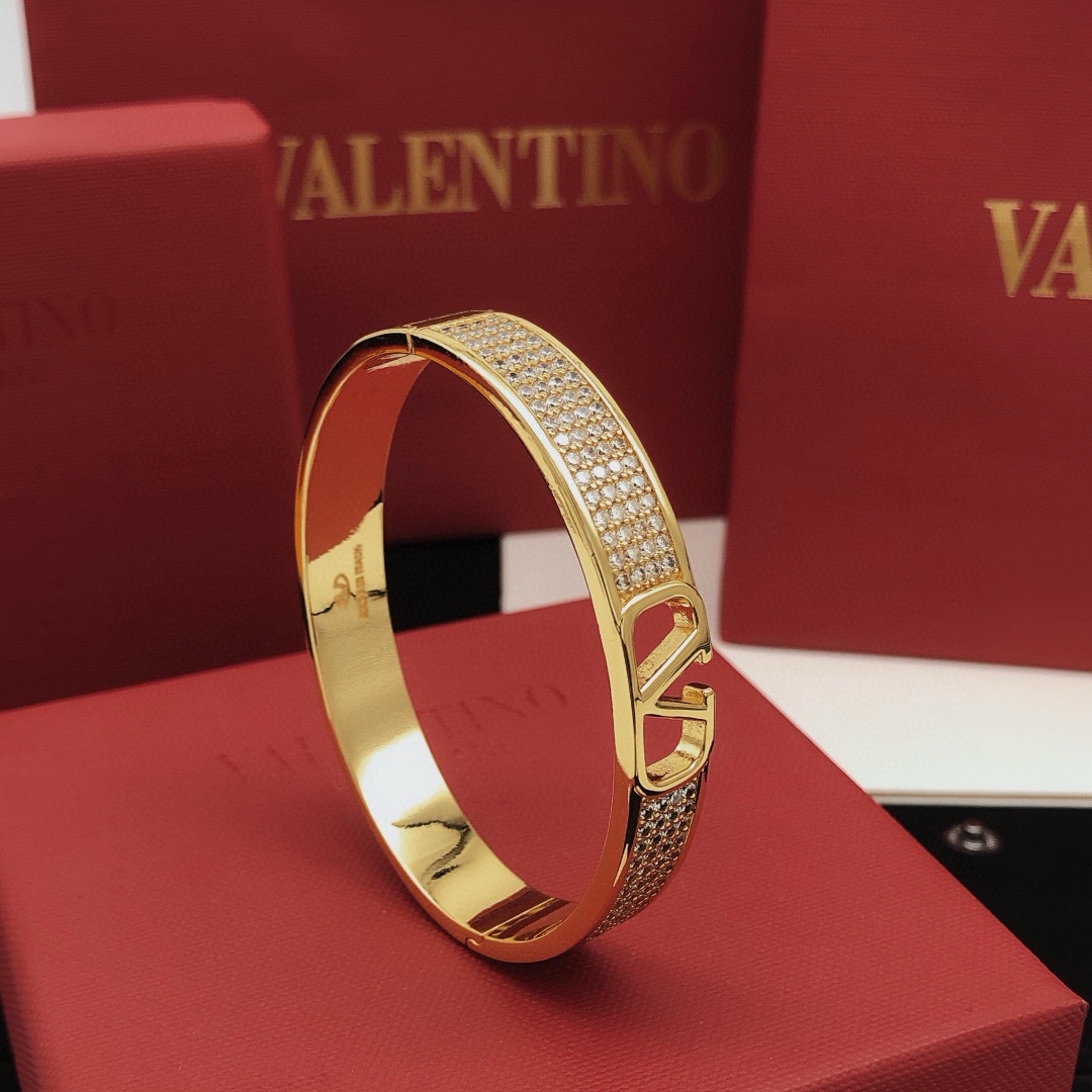 Valentino Full Rhinestone Bangle