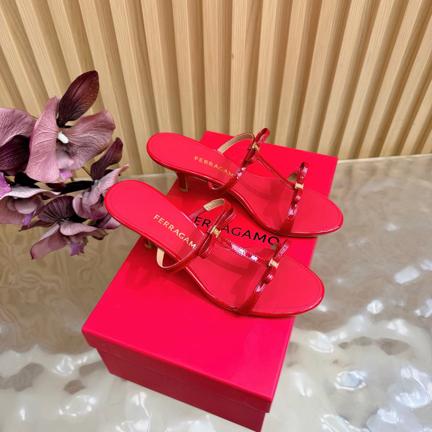 Ferragamo Bow T-strap sandals