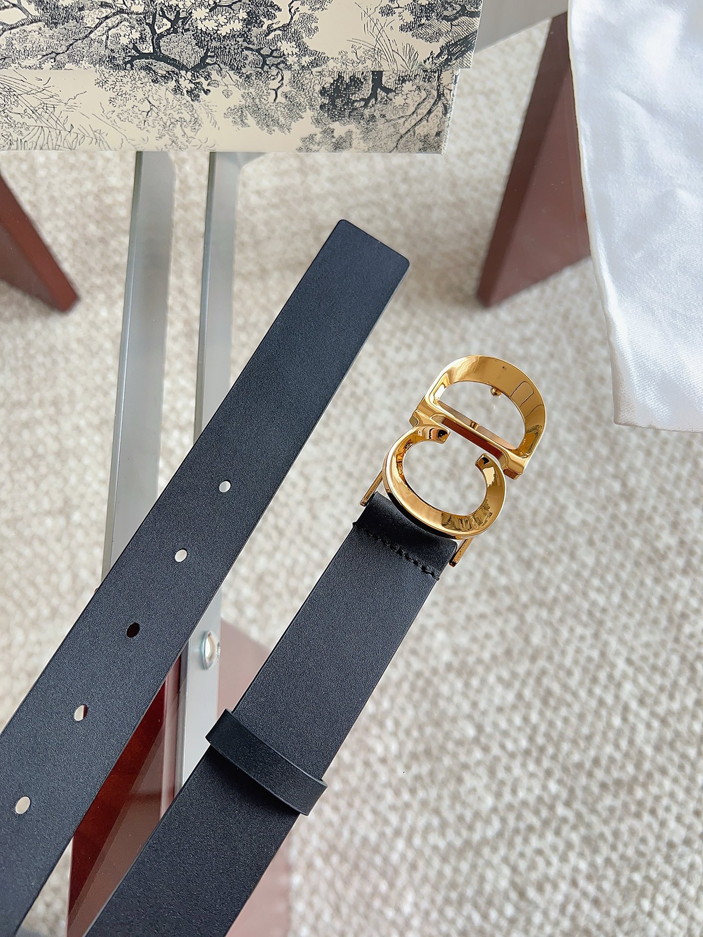 Dior CD Buckle Leather Belt 3cm