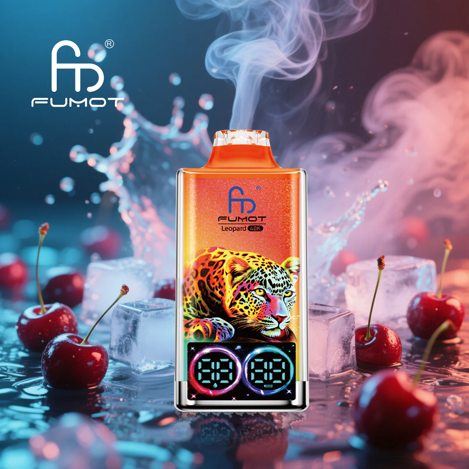 FUMOT Leopard 40K EU Edition Disposable Vape – Cherry Ice - Vaba Vape-Shop