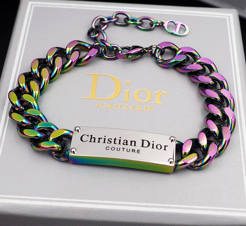 Dior Unisex Multicolor CD Initial Bracelet