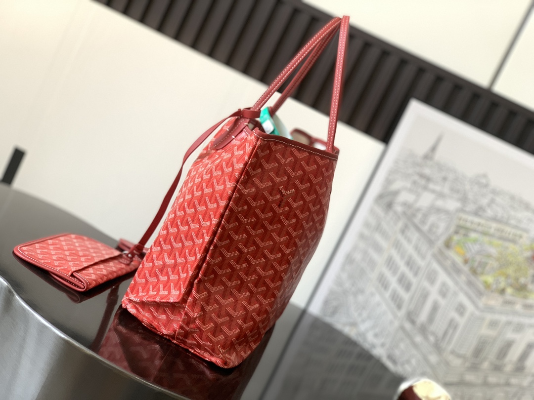 Goyard Saint Louis PM Tote in Red