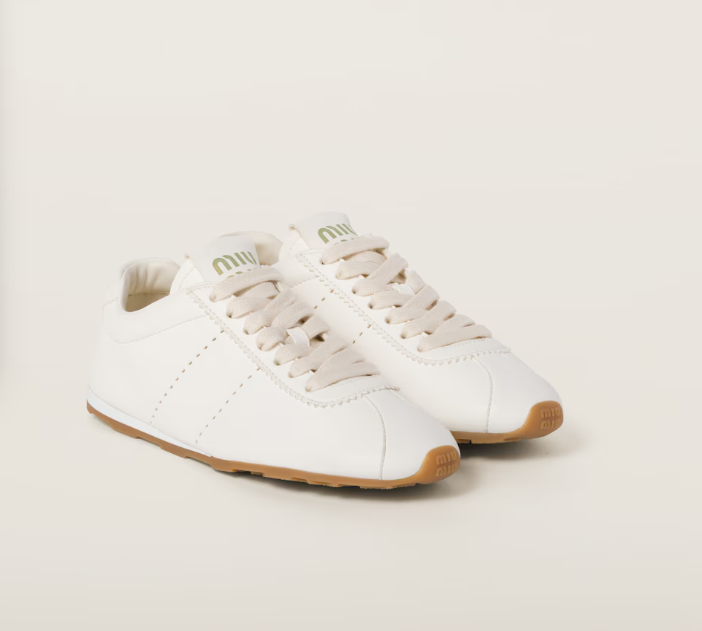 Miu Miu Plume Leather Sneaker