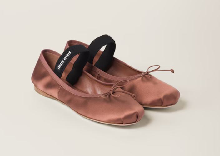 Miu Miu Satin Ballet Flat