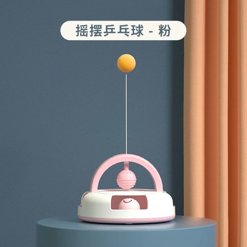 Gravity Table Tennis Cat Toy with Catnip Ball for Self-stimulation Cat Turntable Pet Supplies Cat Toy Toys Cats Items Products