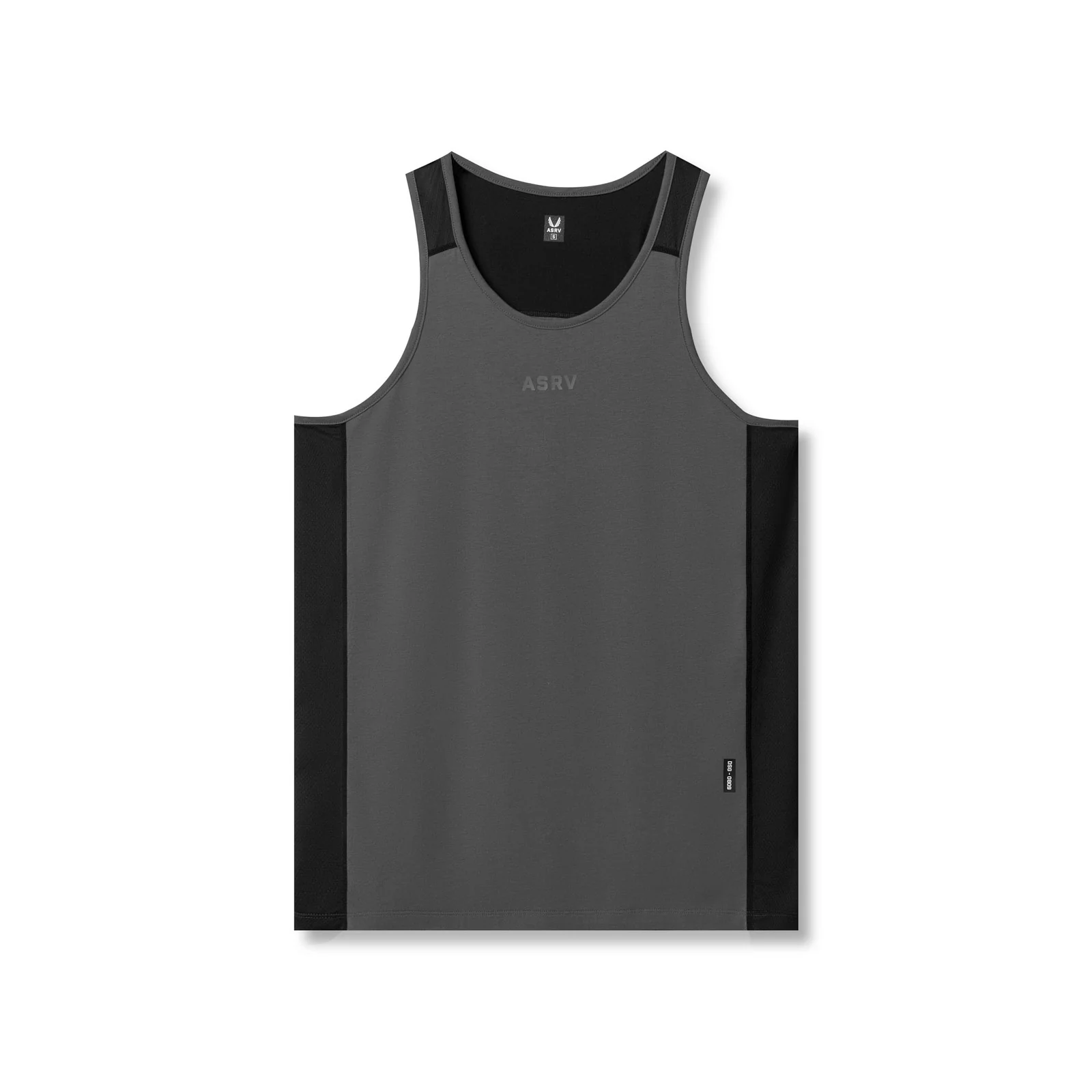 0809. Supima Mesh Panel Training Singlet - Space Grey