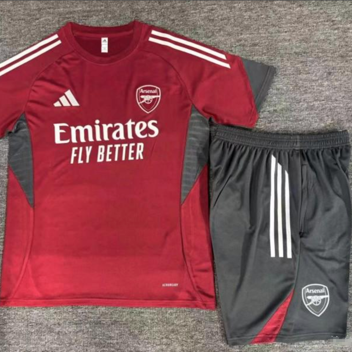 25/26 Kids Arsenal Red Short Sleeve Jersey+Shorts 16-28