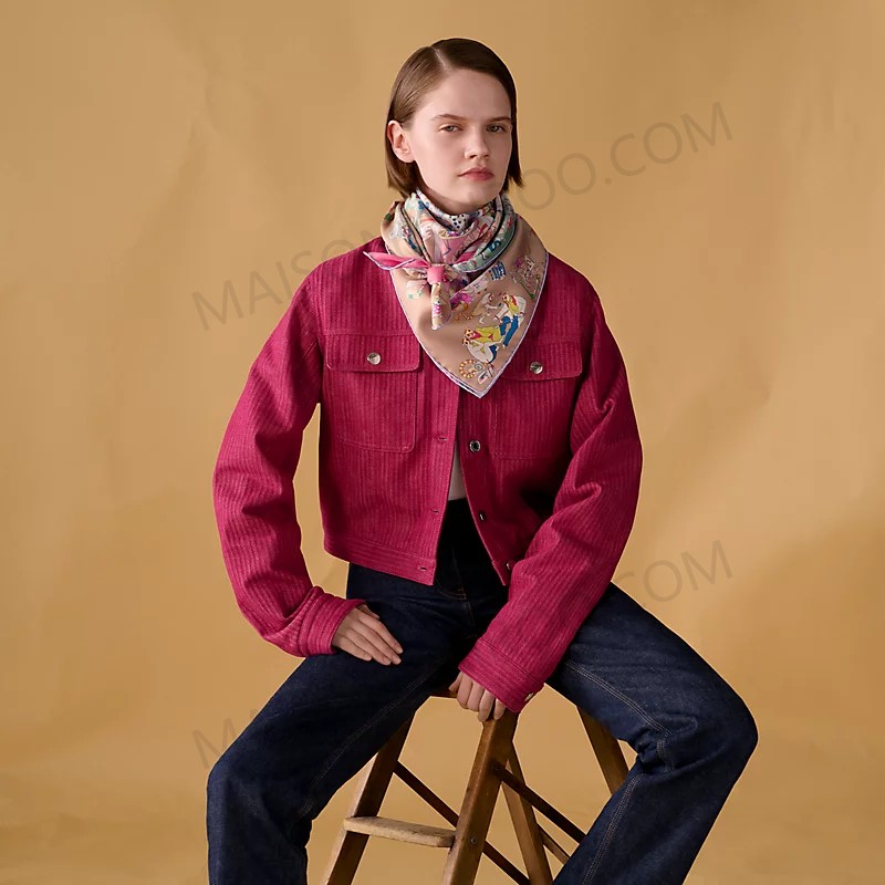 Hermes Academia Hippica Multicolor Square Scarf - KAIROO