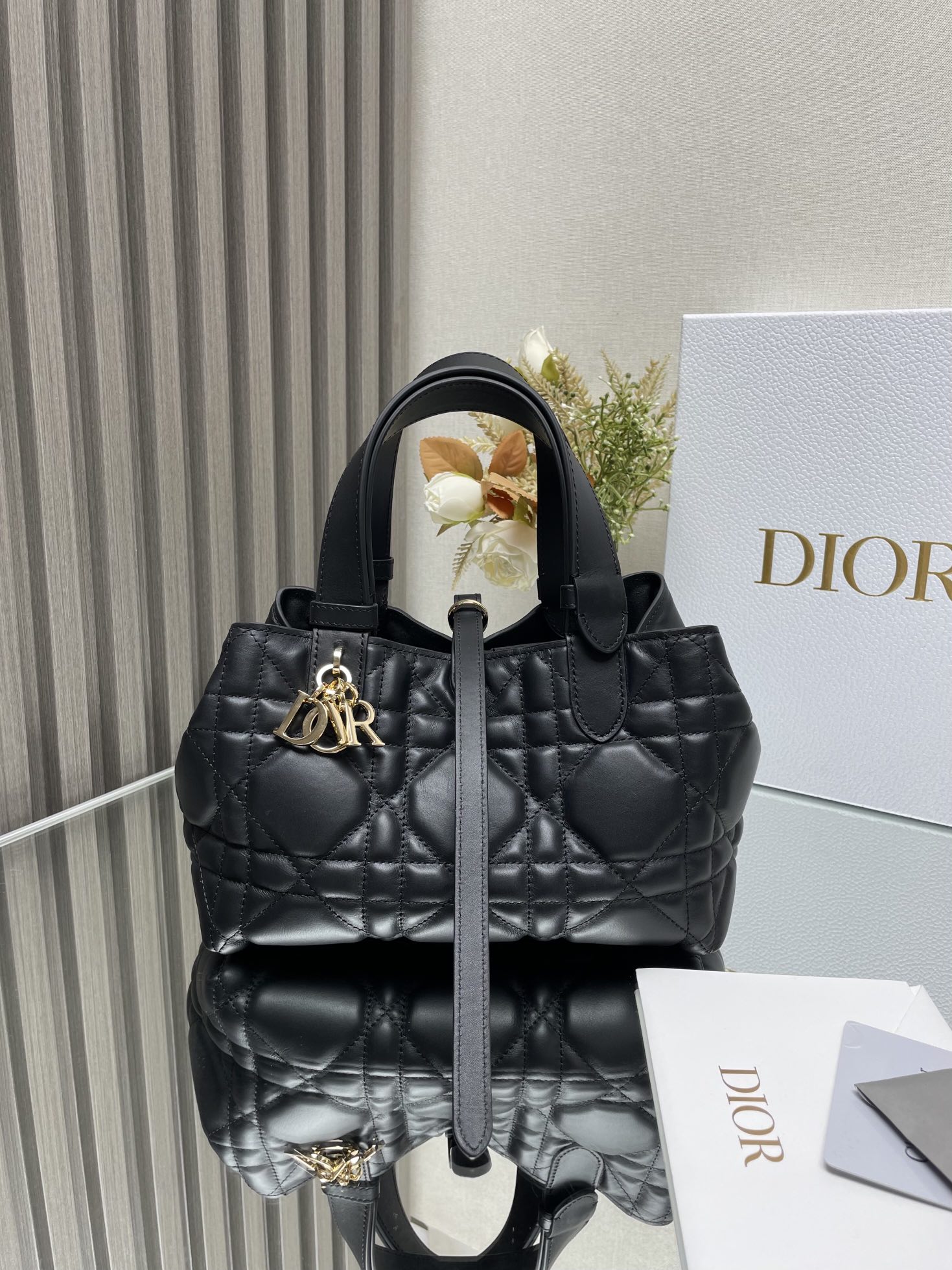 Dior SmallToujours Bag in Black Quilted Calfskin