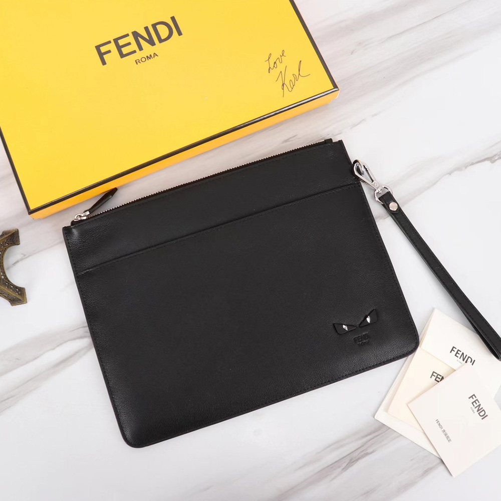 FENDI Printed Canvas Clutch card holder wallet