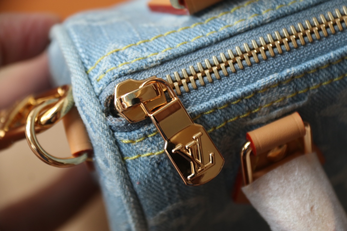 Louis Vuitton Bags Nano Speedy Monogram Denim M11212