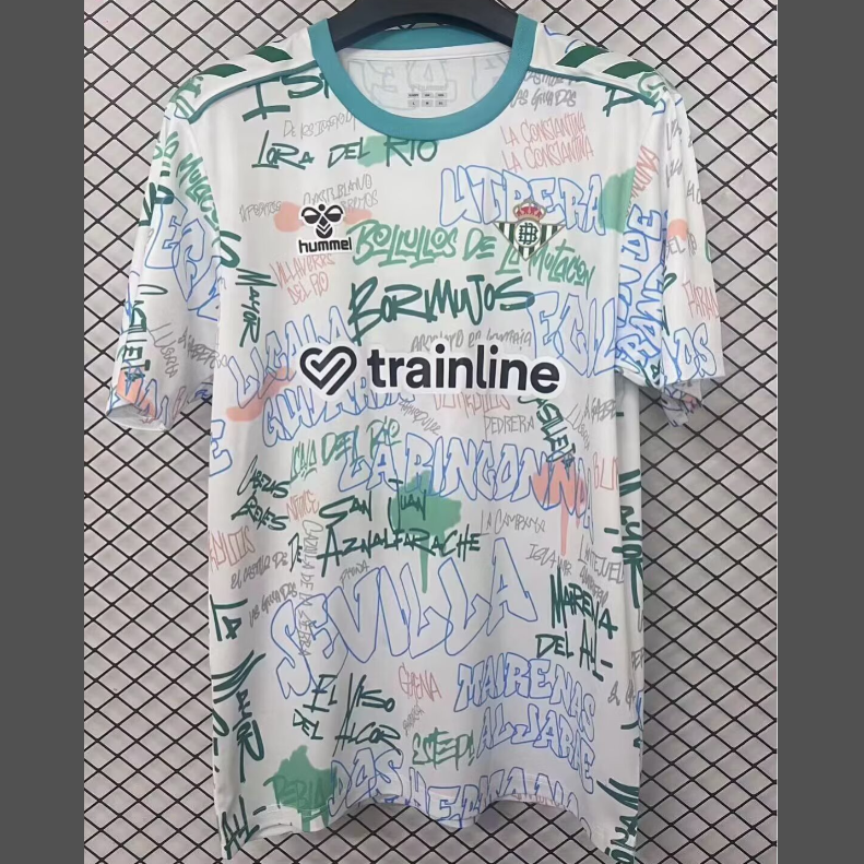 25/26 Real Betis White Graffiti Training Jersey S-4XL
