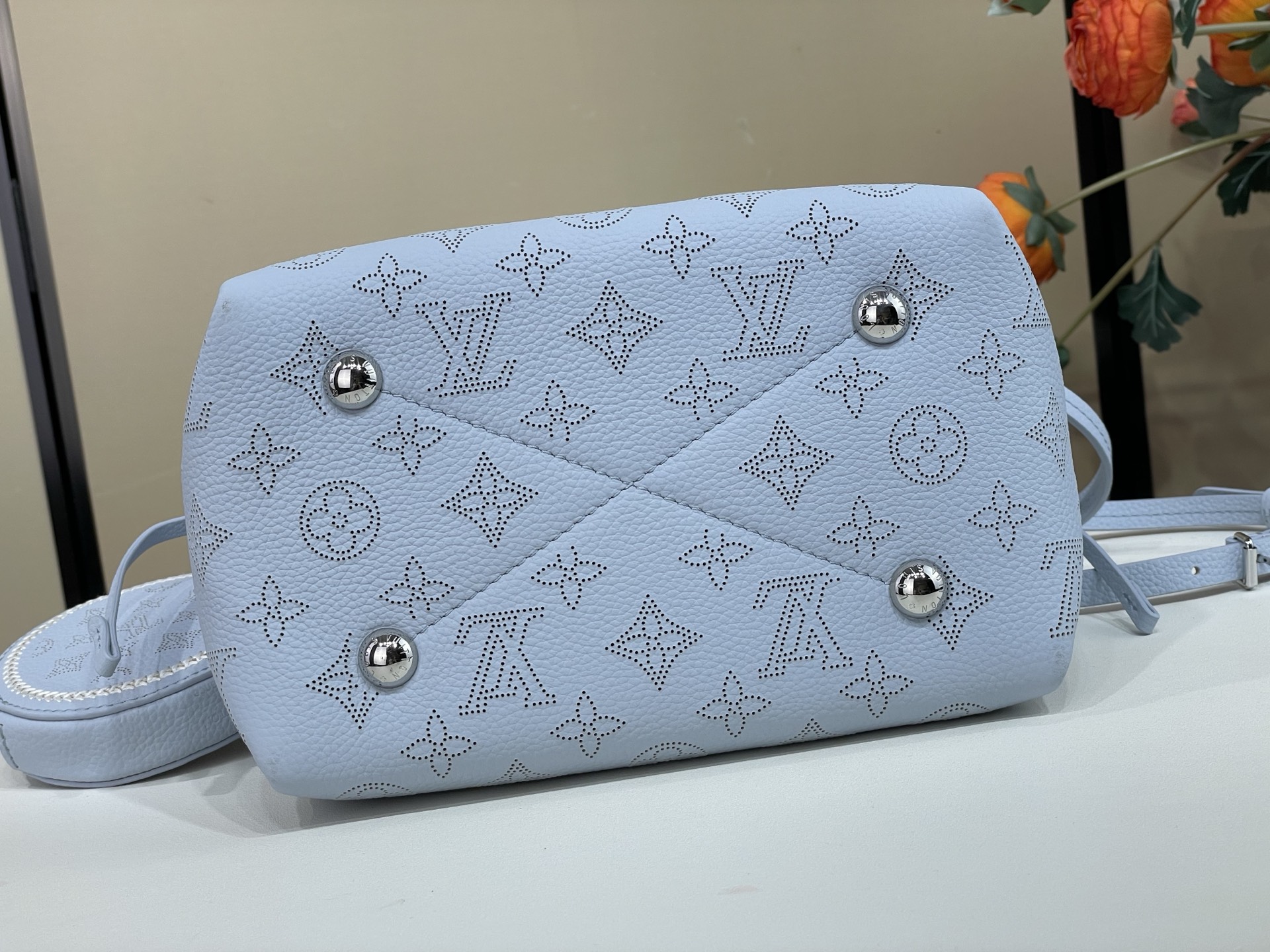Louis Vuitton Bella Bucket Handbag Light Blue M57068 28885