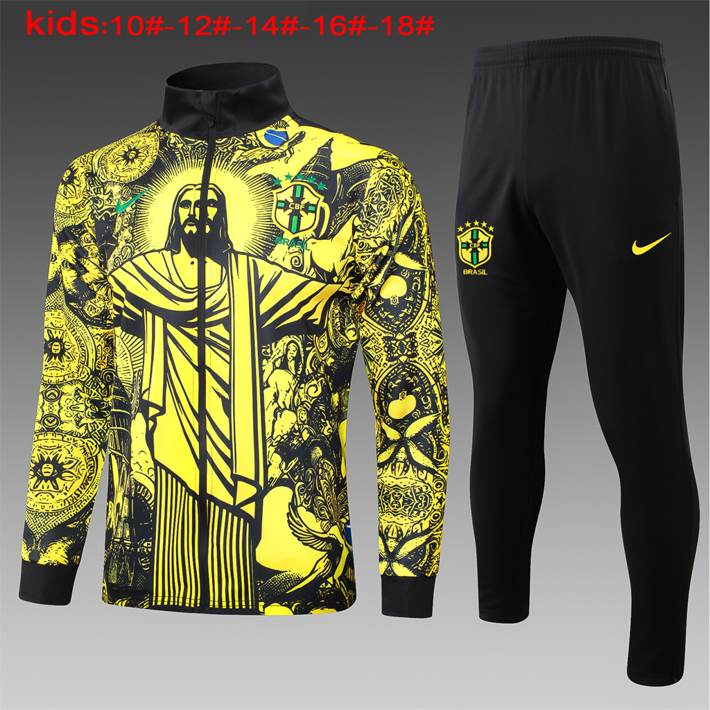 Brazil Kids Training Suit 24/25 | Soc Jersey - Premium Football Jersey