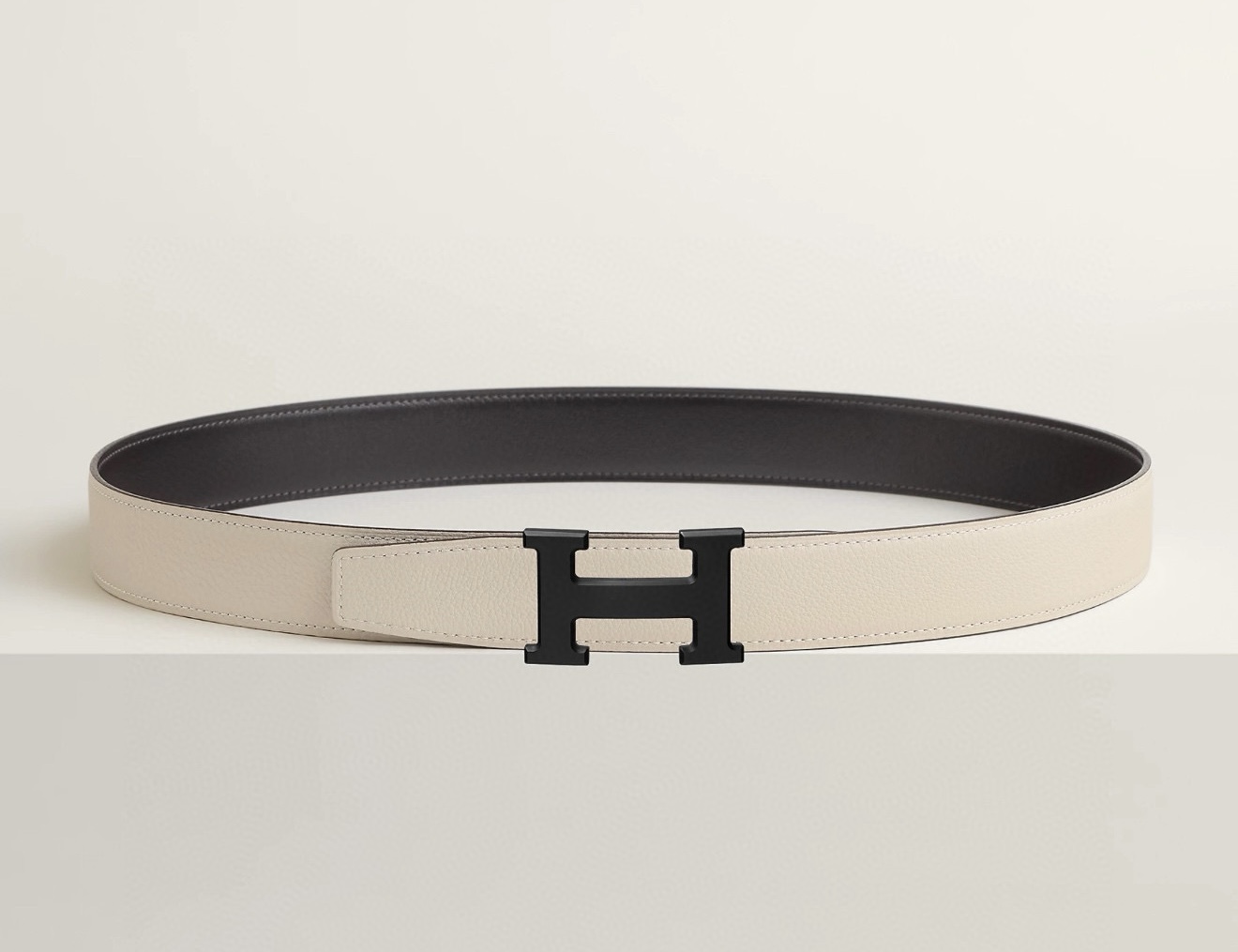 Hermes H Buckle Reversible Leather Belt 32mm