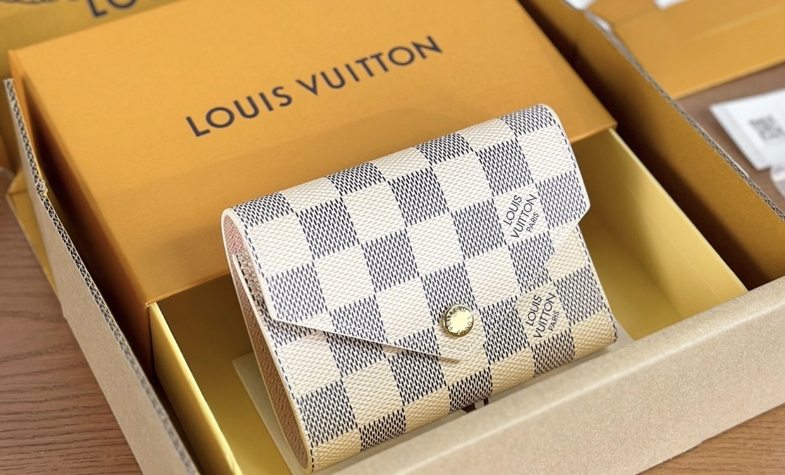 N64022 LV Victorine Wallet Damier Azur Canavs