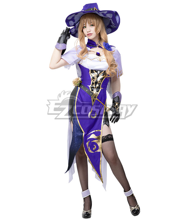 Genshin Impact Lisa Witch Halloween Purple Sexy Dress Customize Size Available Cosplay Costume