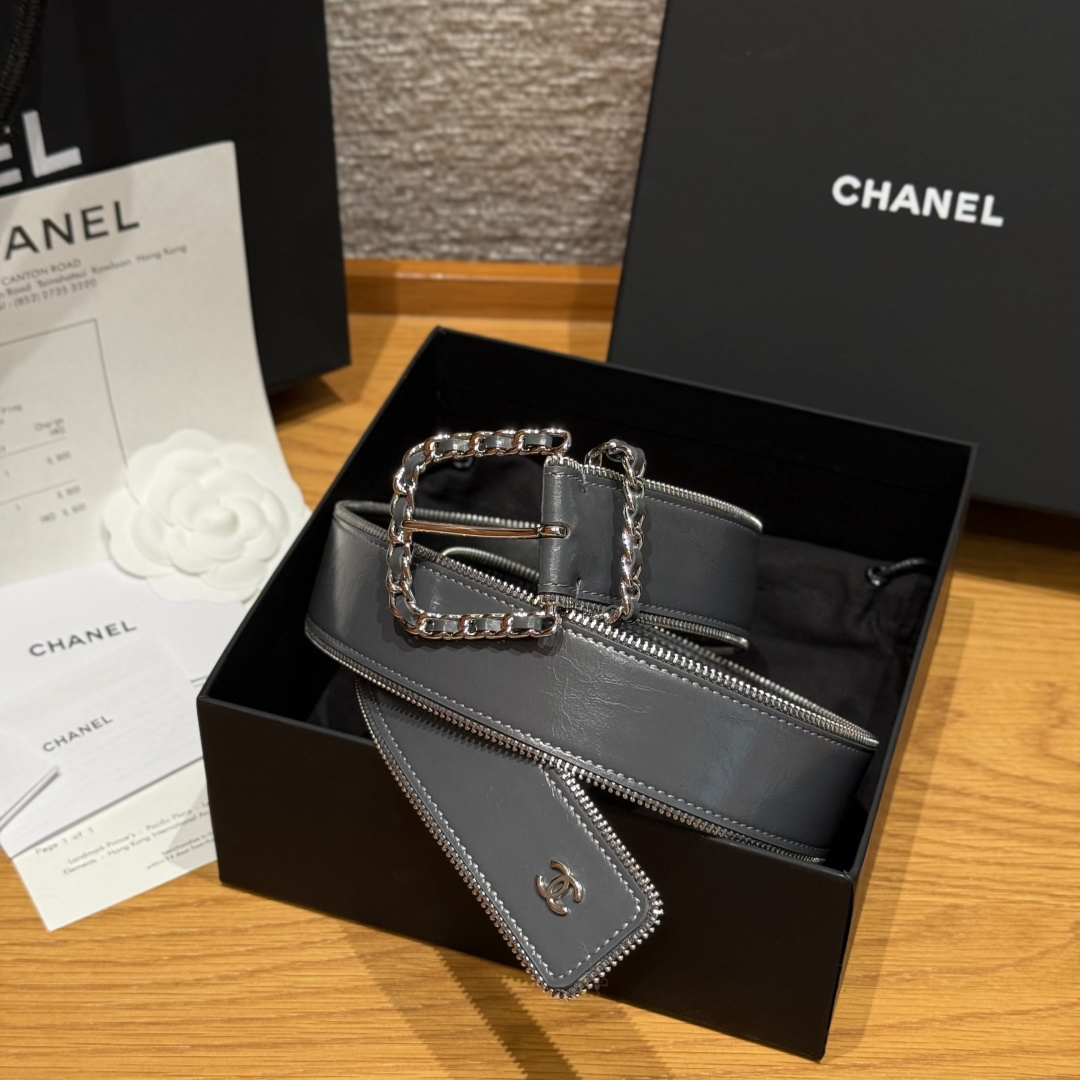 Chanel Luxury Leather Belt 4cm